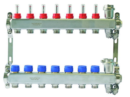 Collecteur PCBT 7 départs en inox - SOMATHERM